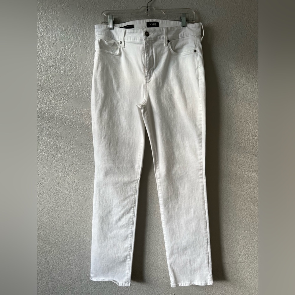 NYDJ Marilyn straight lift and tuck white size 12